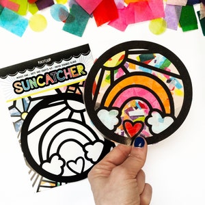 Sunshine suncatcher craft kit, Sunshine birthday party favors, Rainbow birthday party favors, Sunshine activity for kids, Rainbow party gift