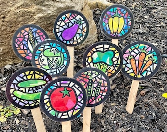 Vegetable garden marker arts and crafts kit for kids, spring gardening activity for child, summer art gift for girl or boy, toddler activity