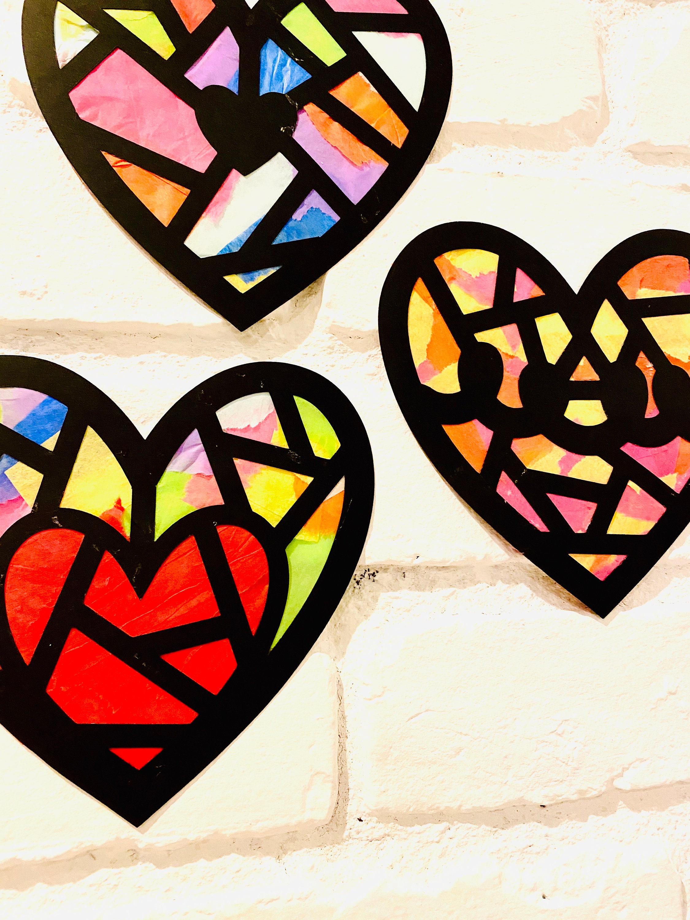 Hearts Suncatcher Kit Kids Craft Kit Stained Glass Hearts Etsy Israel