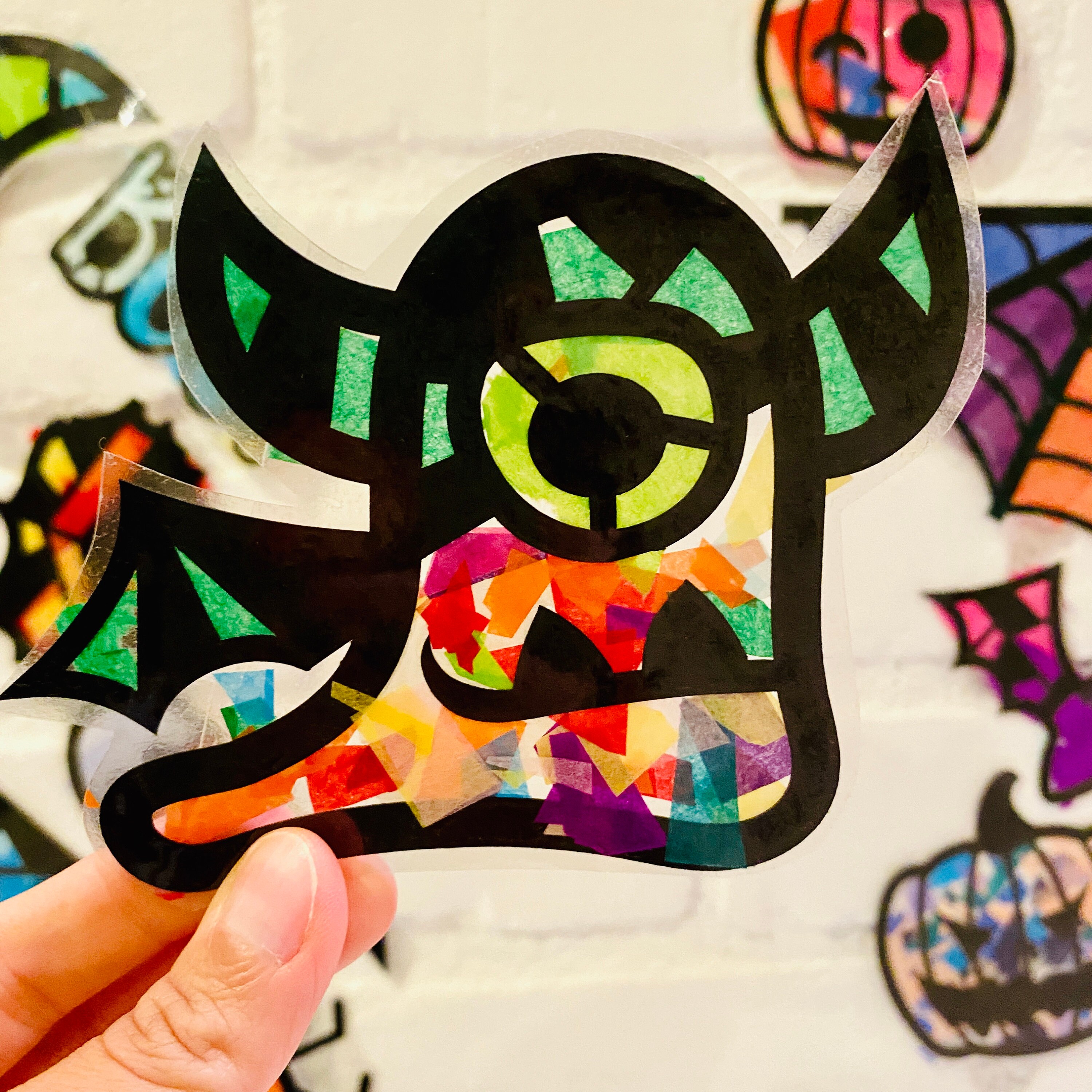 Halloween Advent Calendar Suncatcher kit Halloween craft Etsy