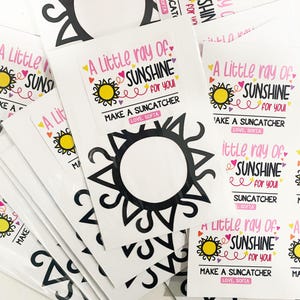 Sunshine suncatcher kit, you are my sunshine birthday party favors, sunshine activities, ray of sunshine first birthday activity
