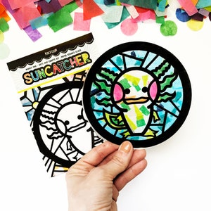 Axolotl art kit party favors for kids, under the sea birthday party activities, Axolotl birthday party activity, packaged party favors