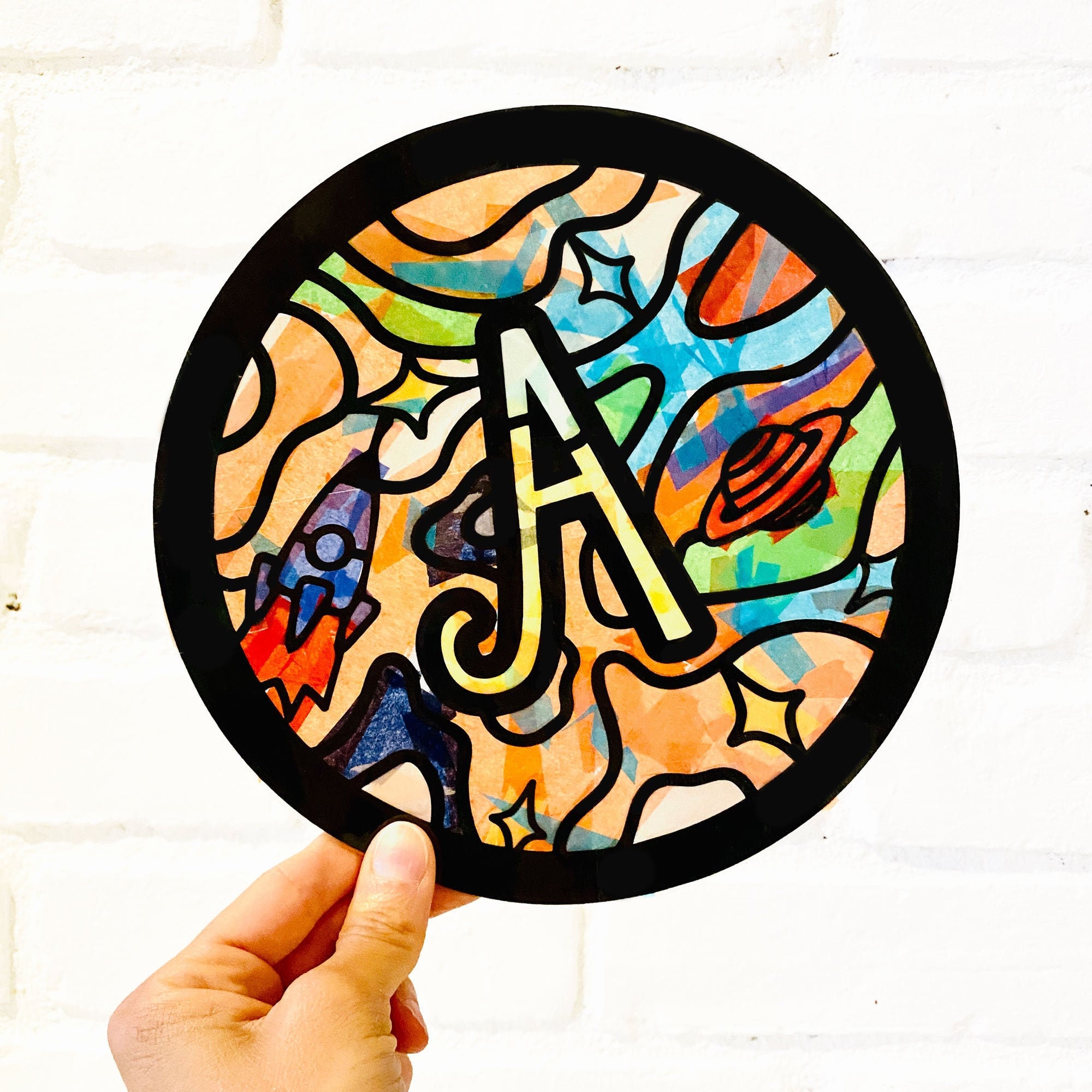 Outer Space Monogram Suncatcher Kit Personalised Gift for Etsy