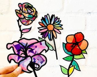 Flower Suncatcher Craft Kit: Spring Art Activity for Kids