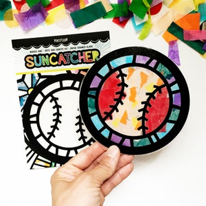 Baseball suncatcher craft kit for kids, sports birthday party favors, softball birthday party favor, outdoor baseball birthday activity