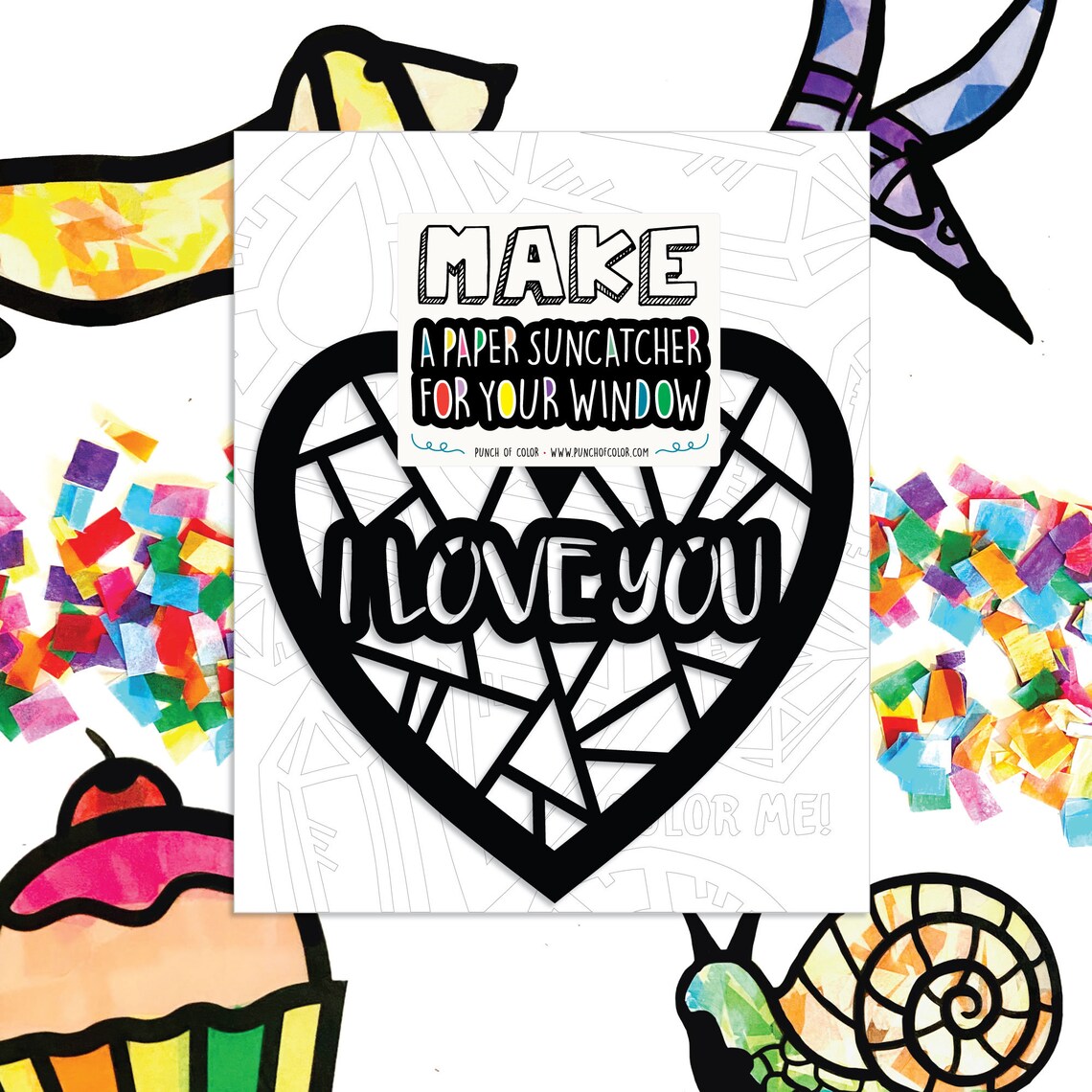 I Love You Suncatcher Kit Mother's Day Gift Kids Craft - Etsy