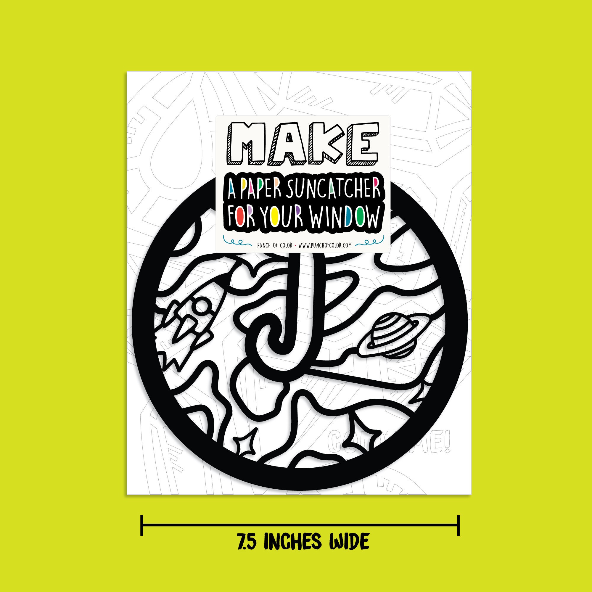 Outer Space Monogram Suncatcher Kit Personalised Gift for Etsy