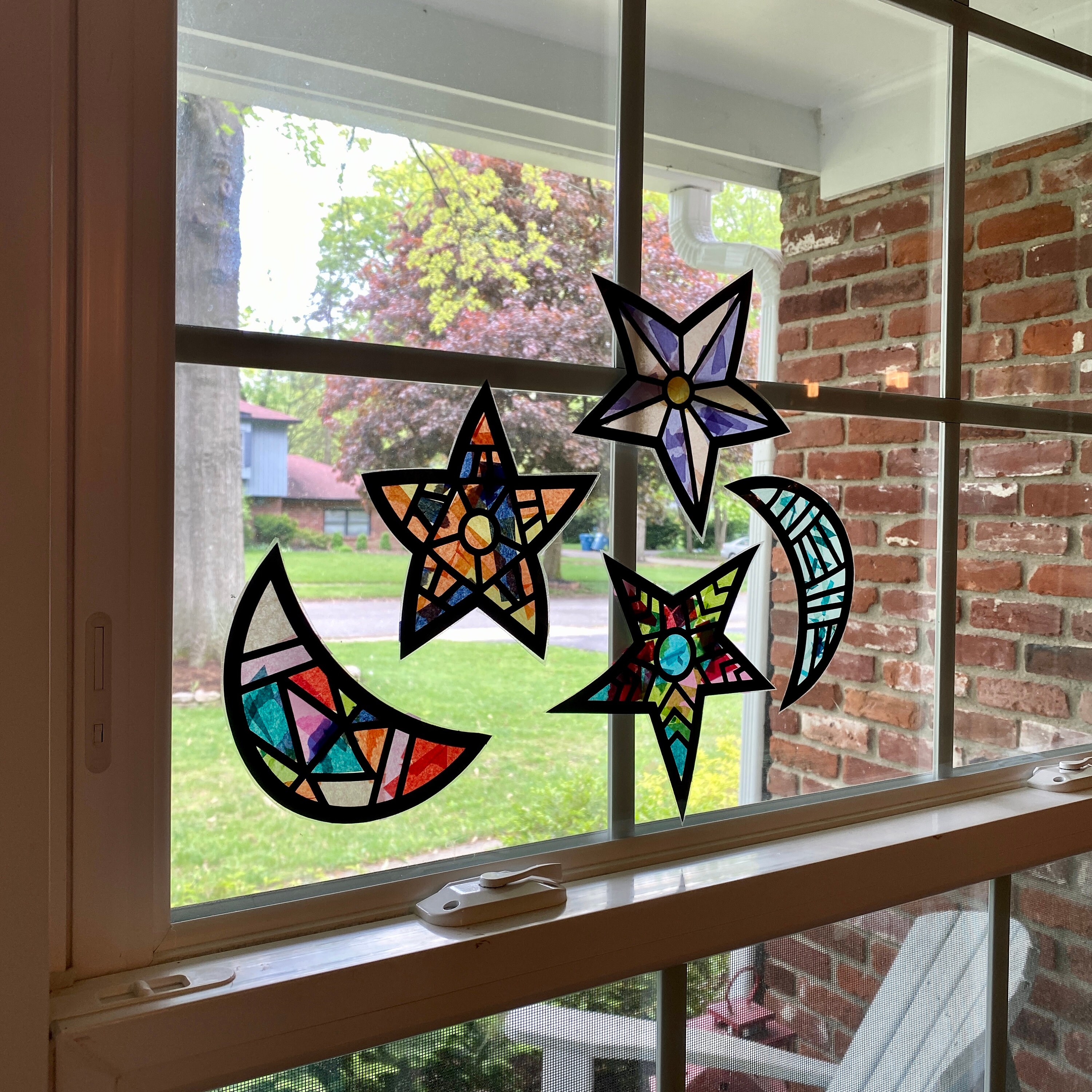 Whimsical Trees Suncatcher Kit Kids Craft Kit Adult Craft Stained Glass  Nature Project DIY Arts and Crafts Art Gift for Kids 