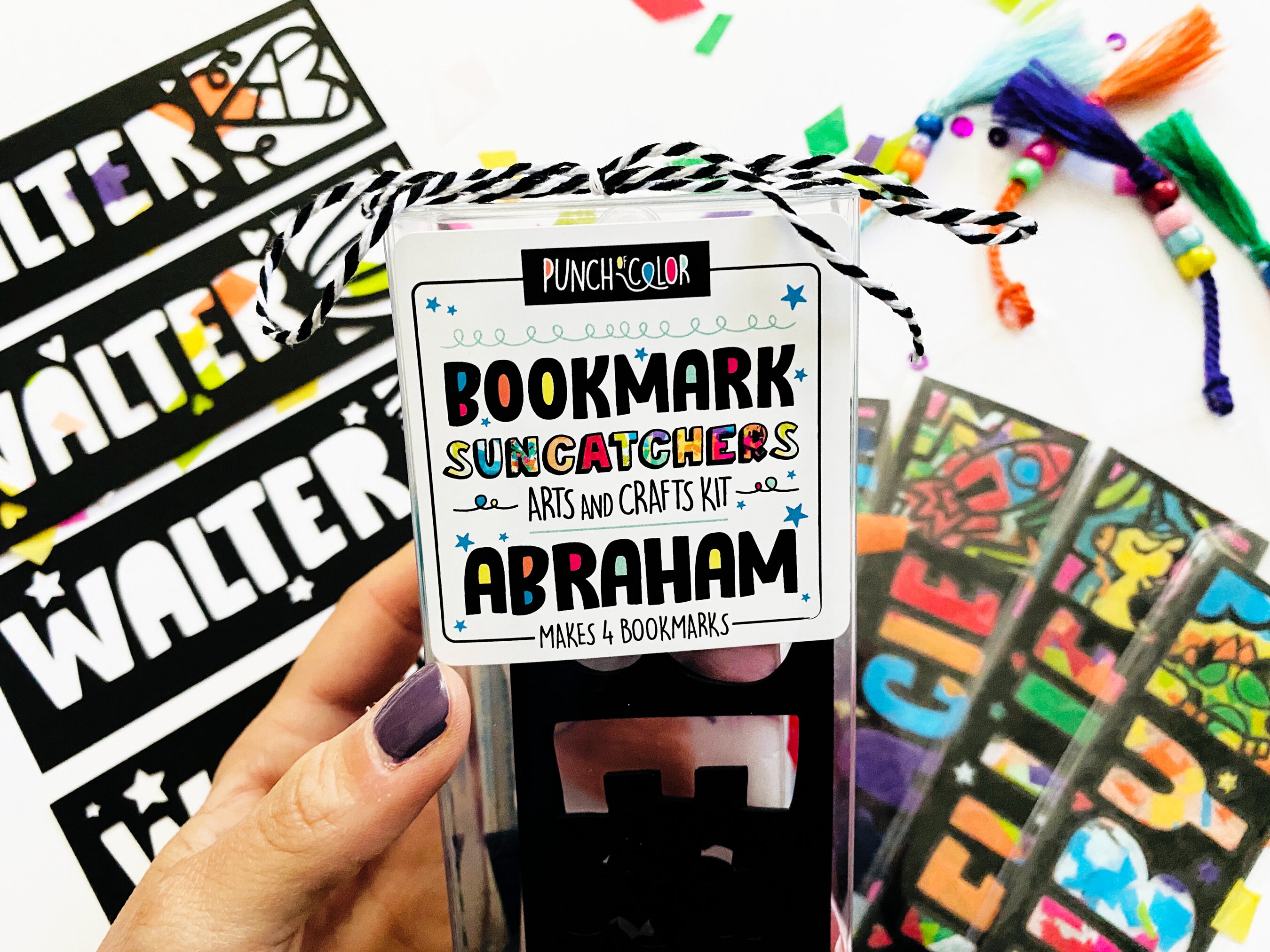 DIY 4 Bookmark Arts and Crafts Kit Kids Personalized Coloring Bookmark  Stocking Stuffer for Boy or Girl Reader Gifts for Child 