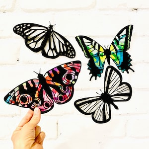 Butterfly suncatcher kit - kids arts and crafts kit - adult craft kit - gift for a friend or toddler - nature lesson for preschool classroom