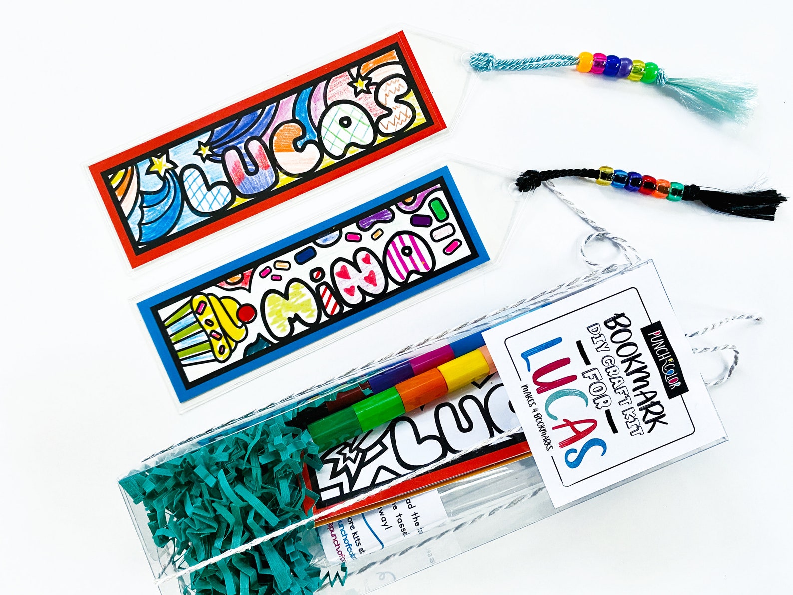 DIY 4 Bookmark Arts and Crafts Kit Kids Personalized Etsy