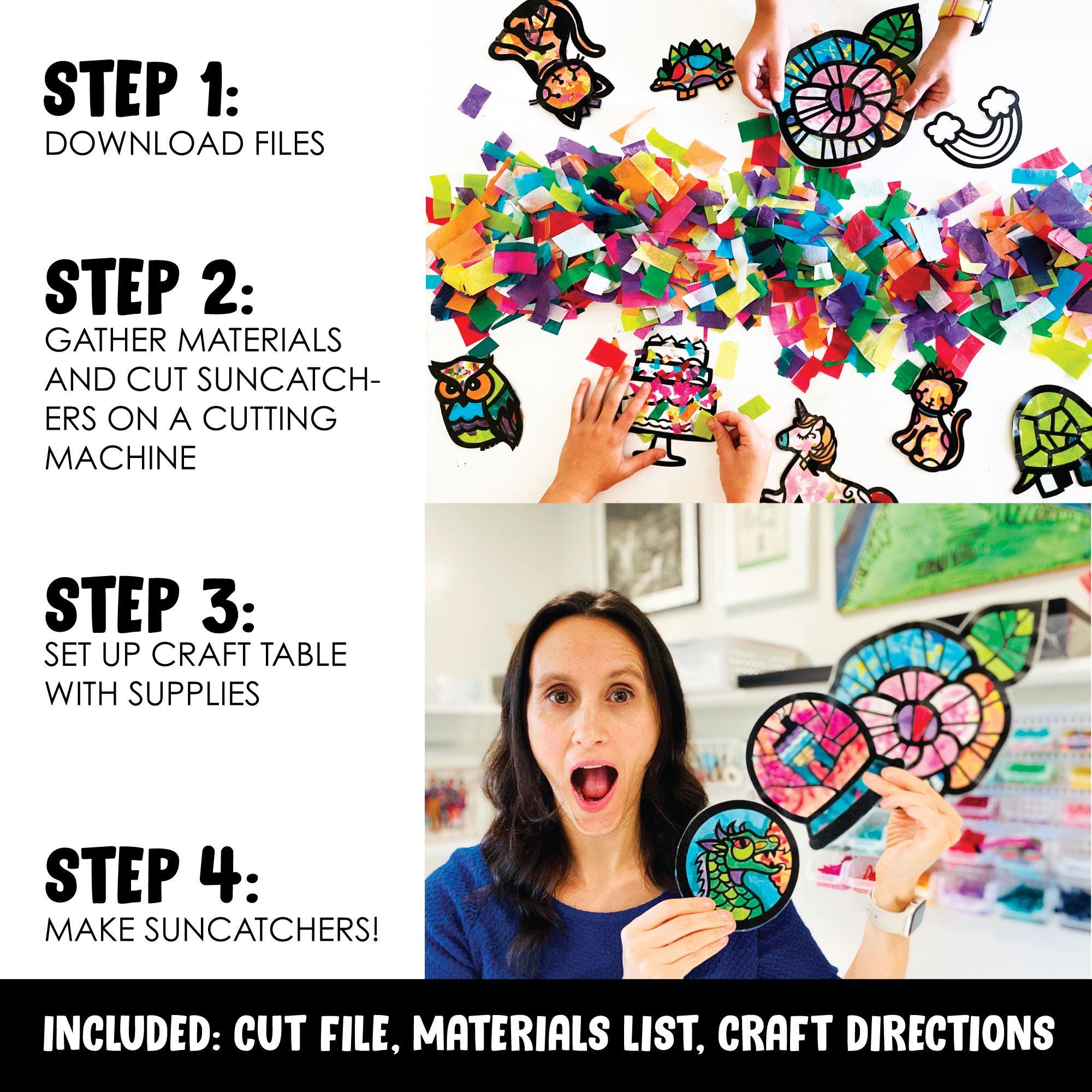 Insect File SVG File 4 Insects, Make Bug Suncatchers at Home on Your Cricut, Laser ...