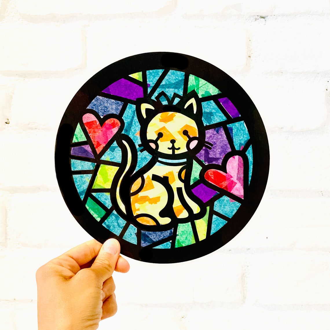 Big Cat Suncatcher Kit Kids Craft Kit DIY Kit Craft Kit Etsy Canada