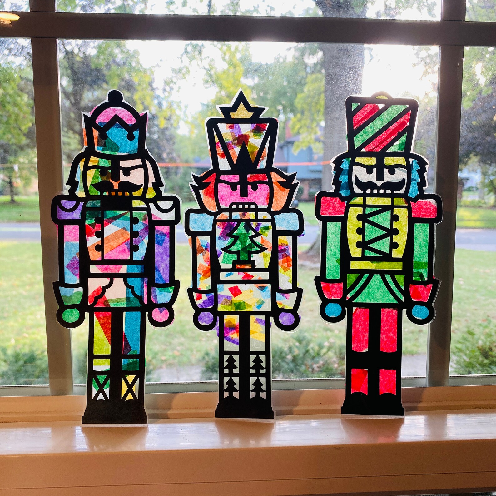 Large 1 Nutcracker Suncatcher Kit Christmas Craft Kit for Etsy