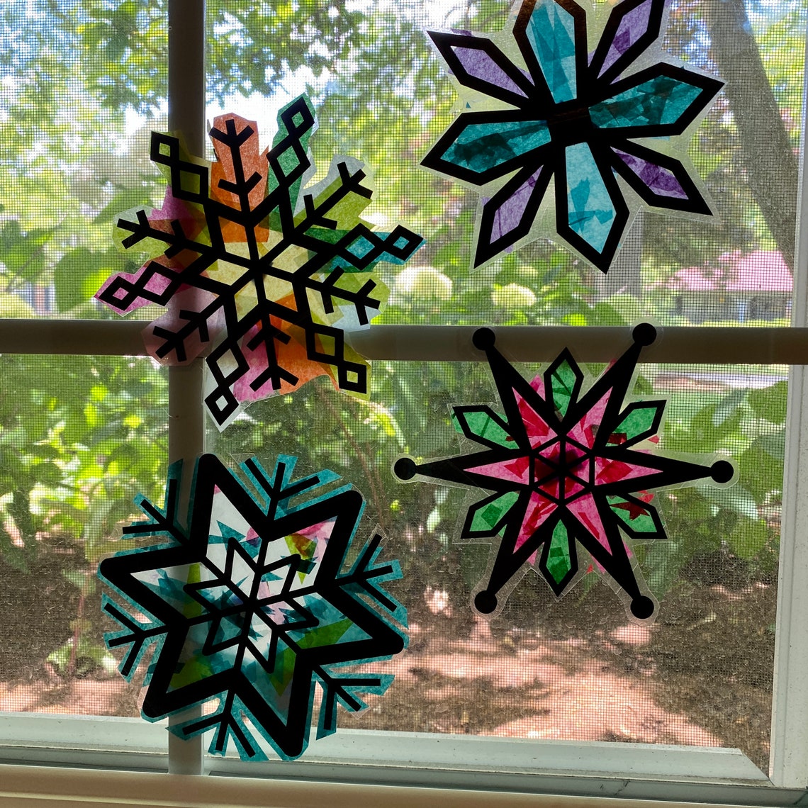 Snowflake Suncatcher Template Snowflake Suncatcher Template