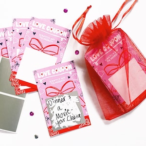 Bons d'achat Love, bon d'achat DIY pour un anniversaire, cartes de réduction pour les enfants lui ou elle, cadeau DIY pour un rendez-vous galant pour petit ami ou petite amie