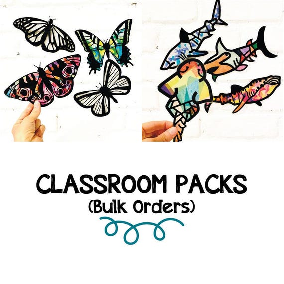 Bulk Spring and Summer Crafts for Kids, Butterfly Suncatcher Kits for School Party