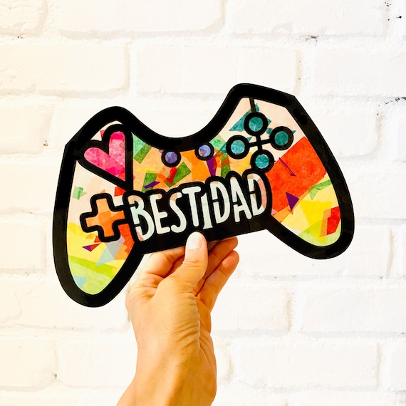 Gamer Best Dad Suncatcher Kit - gift for dad - gift from kids - kids craft kit - stained glass - father's day craft - DIY father's day gift