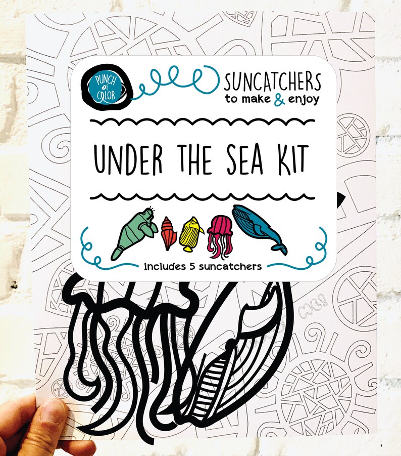 Sea animals suncatcher kit homeschool activity DIY arts Etsy