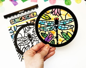 Dragonfly suncatcher craft kit, Insect birthday party favors, Bug birthday goodie bag, Easter basket stuffers, Park Party Favors