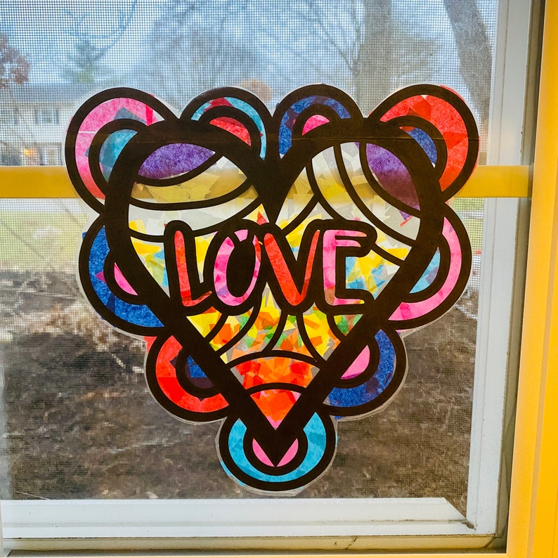 Personalized Heart Suncatcher Kit Valentine's Gift for Etsy