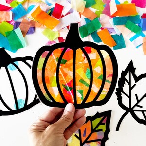 Kit DIY Automne Enfant 24 Pièces - Attrape-soleil à Peindre - Citrouille, Hérisson, Hibou... - Peintures Et Perles Incluses