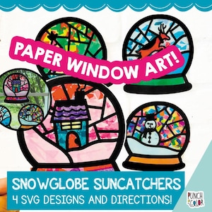 SVG-Datei 4 Weihnachten Schneekugeln, machen Sie Urlaub Schneekugel Sonnenfänger zu Hause auf Ihrer Cricut, Schneekugel svg, DIY Winter Kinder Handwerk
