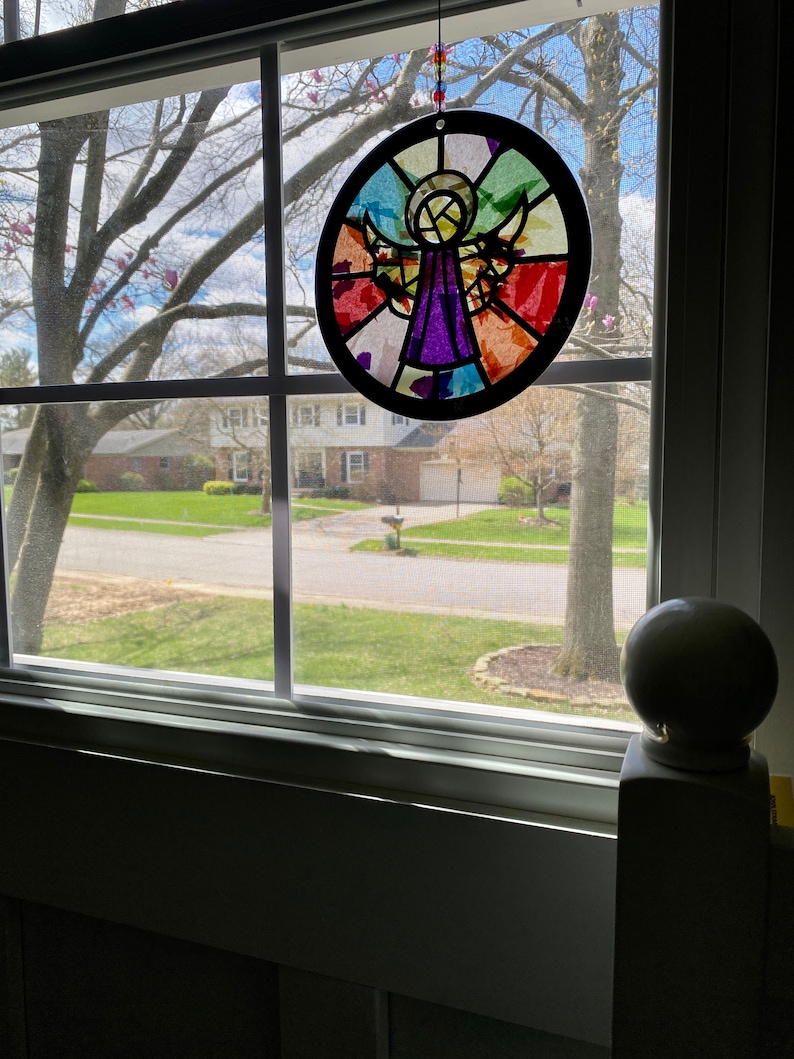 Guardian Angel Suncatcher Kit craft kits for kids DIY art Etsy