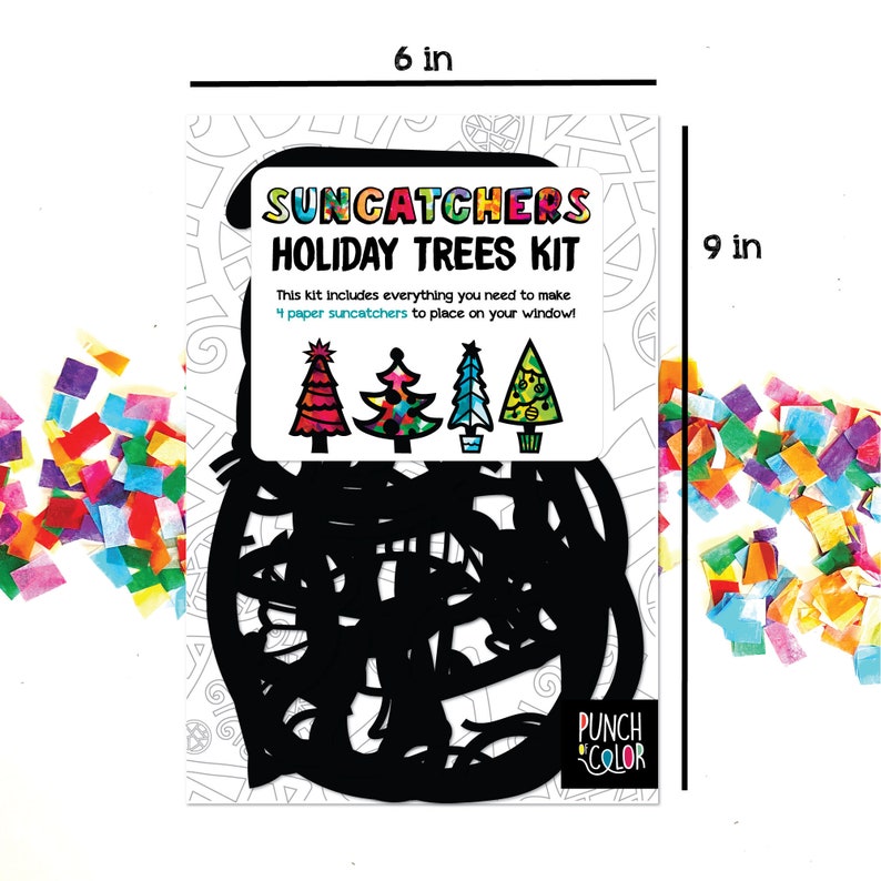 Kit de atrapasol para árboles navideños - Kit de manualidades para niños - Kit de arte DIY - Regalo navideño para niños - Manualidades navideñas - Kits de manualidades navideñas para niños imagen 4