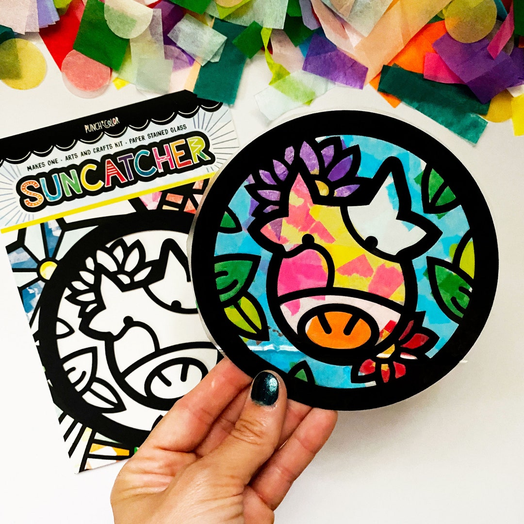 Cow Suncatcher Craft Kit, Farm Birthday Party Activities, Barnyard ...