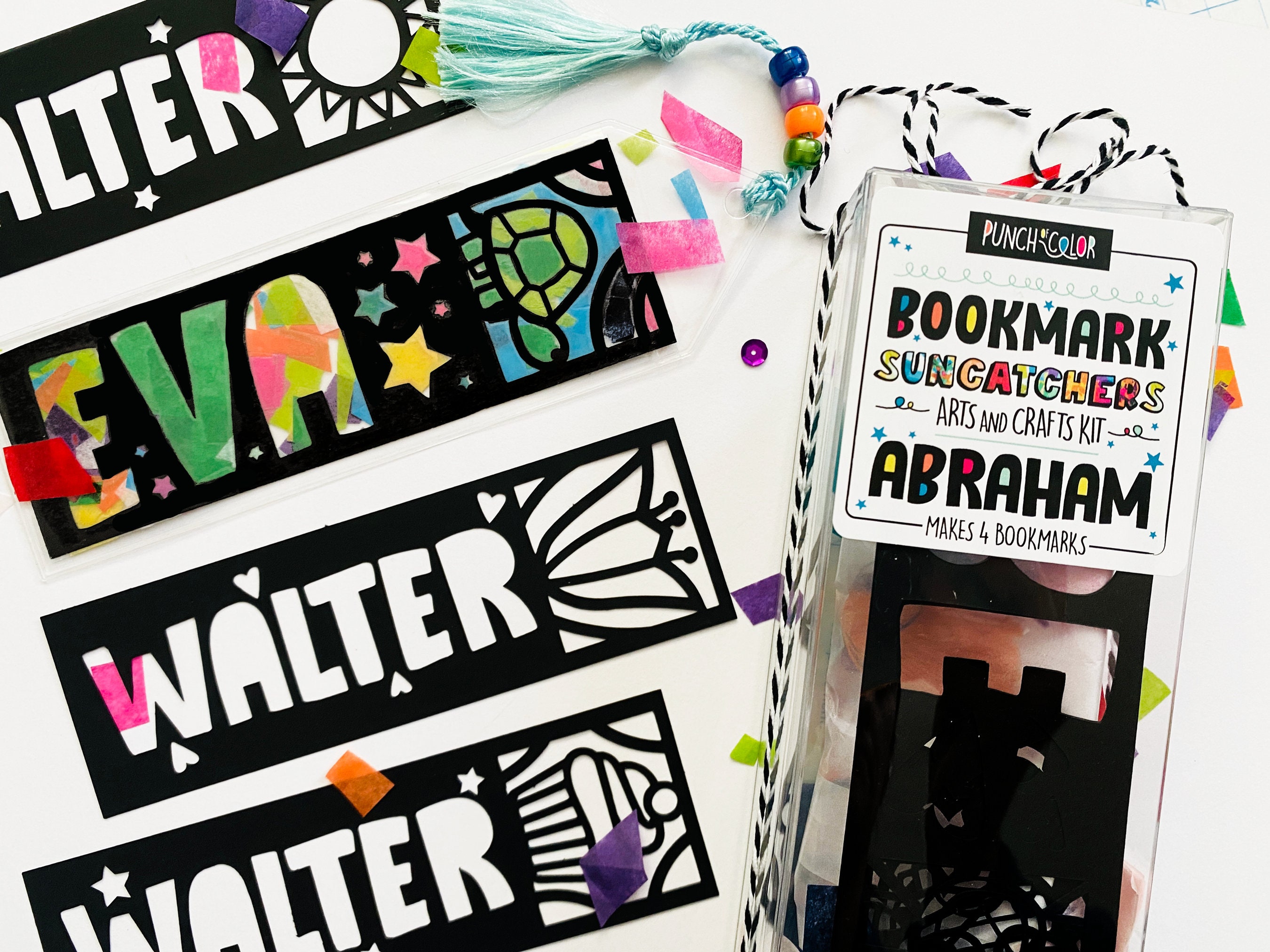 DIY 4 Bookmark Arts and Crafts Kit Kids Personalized Bookmarks Stocking  Stuffer for Boy or Girl Reader Gifts for Child 