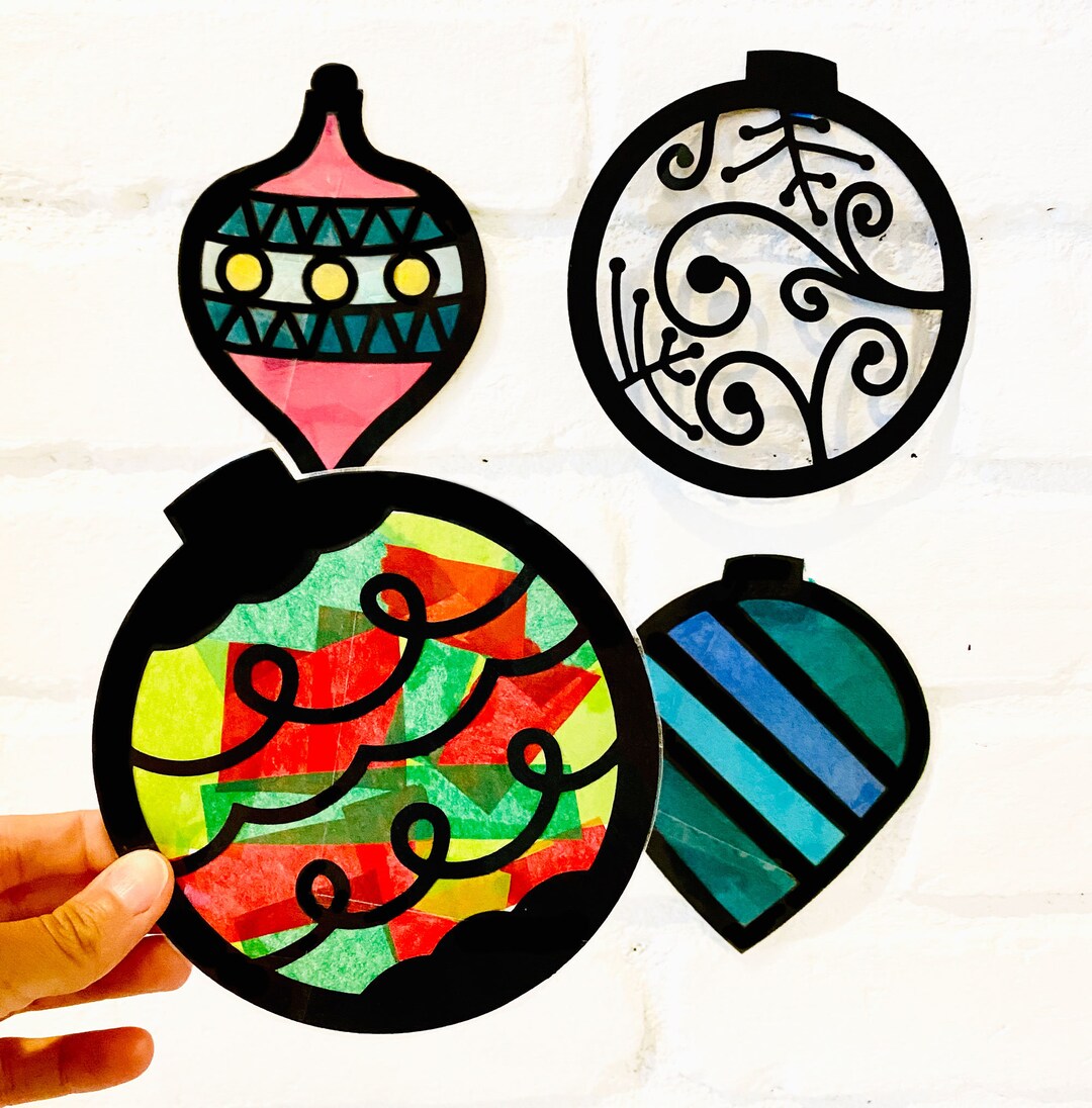 Ornaments Suncatcher Kit Christmas Craft Kids Craft Kit DIY Ornament Kit Gifts for Kids Holiday
