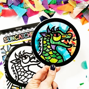 Dragon DIY art kit party activity, Dragon birthday party favors, Magical Adventure fairy tale birthday craft