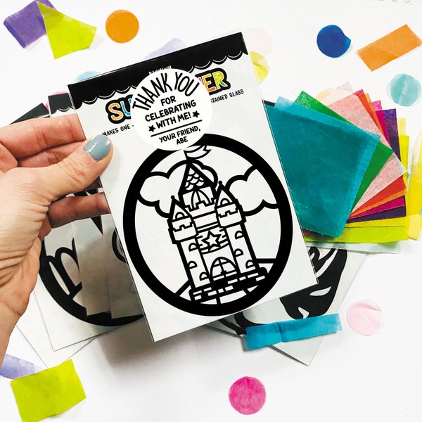 Castle art kit party favor for prince birthday