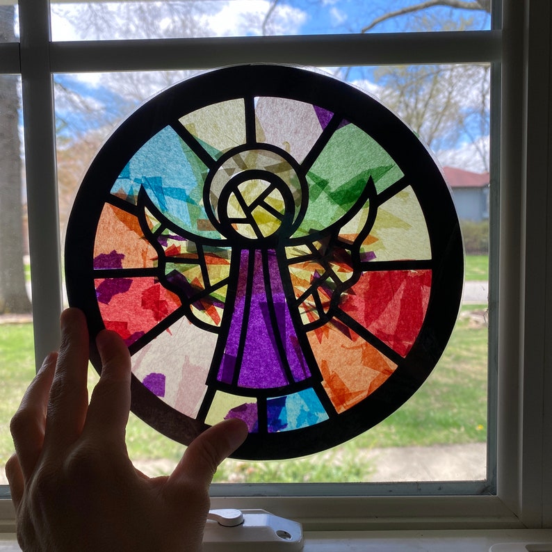 Guardian Angel Suncatcher Kit craft kits for kids DIY art Etsy