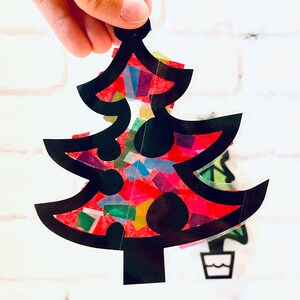 Kit de atrapasol para árboles navideños - Kit de manualidades para niños - Kit de arte DIY - Regalo navideño para niños - Manualidades navideñas - Kits de manualidades navideñas para niños imagen 2