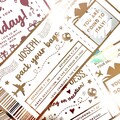 Scratch To Reveal Boarding Pass Gift, Scratch Card Vacation Surprise, Gold Foil Plane Ticket, Surprise Trip Reveal Gift for Husband