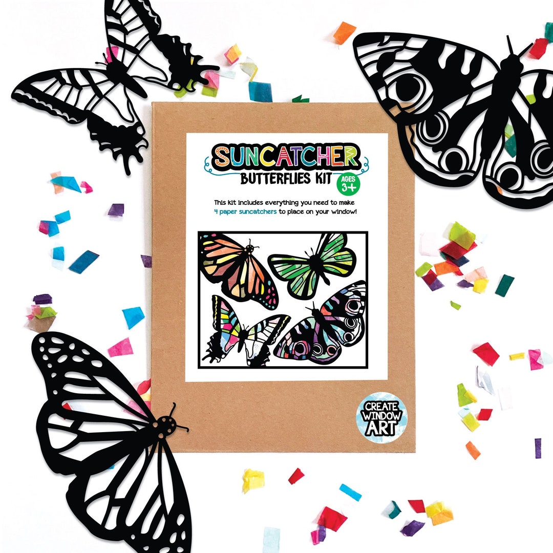 Butterflies Arts and Crafts Kit for Kids, Birthday Gift for Preschool Toddler or Tween Girl