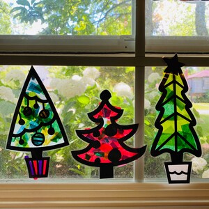 Kit de atrapasol para árboles navideños - Kit de manualidades para niños - Kit de arte DIY - Regalo navideño para niños - Manualidades navideñas - Kits de manualidades navideñas para niños imagen 3