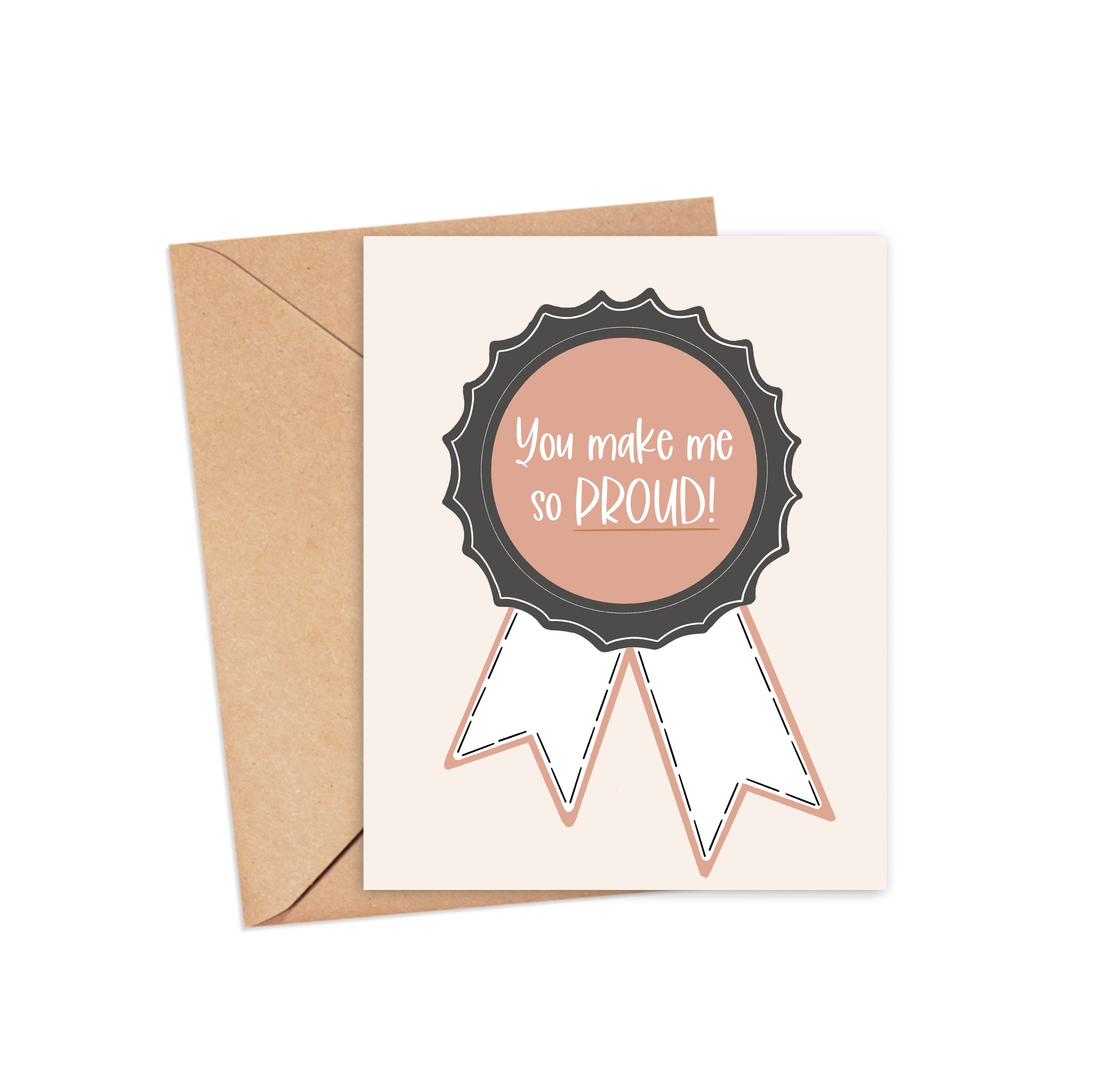 I'm So Proud of You Card Greeting Card Badge Floral Etsy
