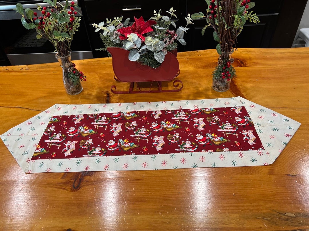 Christmas Side Table Runner/ Entryway Table Runner/ Christmas Etsy