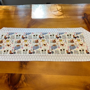 Side Table chicken coop runner/ entryway table runner/ farmhouse decor/ farm table/ farm house style