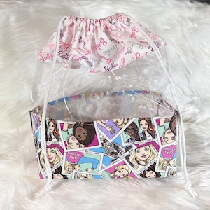 Peekaboo toy bag/ toy storage bag/ drawstring toy storage bag/ barbi/ toy bag/ unique gift/ toy storage/ toy organizer