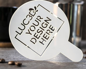 Benutzerdefinierte Getränke Schablone Geschenk | Personalisierte wiederverwendbare Schablone | Benutzerdefinierte Logo Schablone | Benutzerdefinierte DIY Logo Schablone | Branding Logo-Design | Schablonen