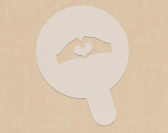 Anniversary Gift | I Love You | Cappuccino Stencil | Gift For Her | Cocktail Stencil | Gift For Him | Latte Stencil White