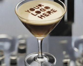 Benutzerdefinierte Cocktail Schablone Geschenk | Personalisierte Cocktail Kunst Geschenk | Bar Sign Drink Schablone | Bar Geschenke | Signatur Logo-Design | Business Logo