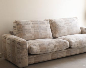 1990's Striped Boucle Sofa
