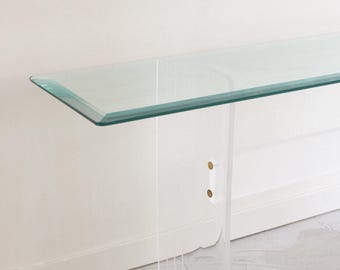 Glass & Lucite Console Table
