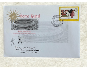 Mark McGwire 70 HR First Day Cover – 1998 Busch Stadium Cardinals Memorabilia