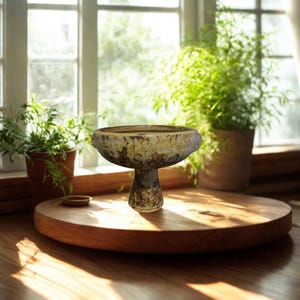 Nancy Plum Studio Pottery Chalice – Vintage Michigan Stoneware